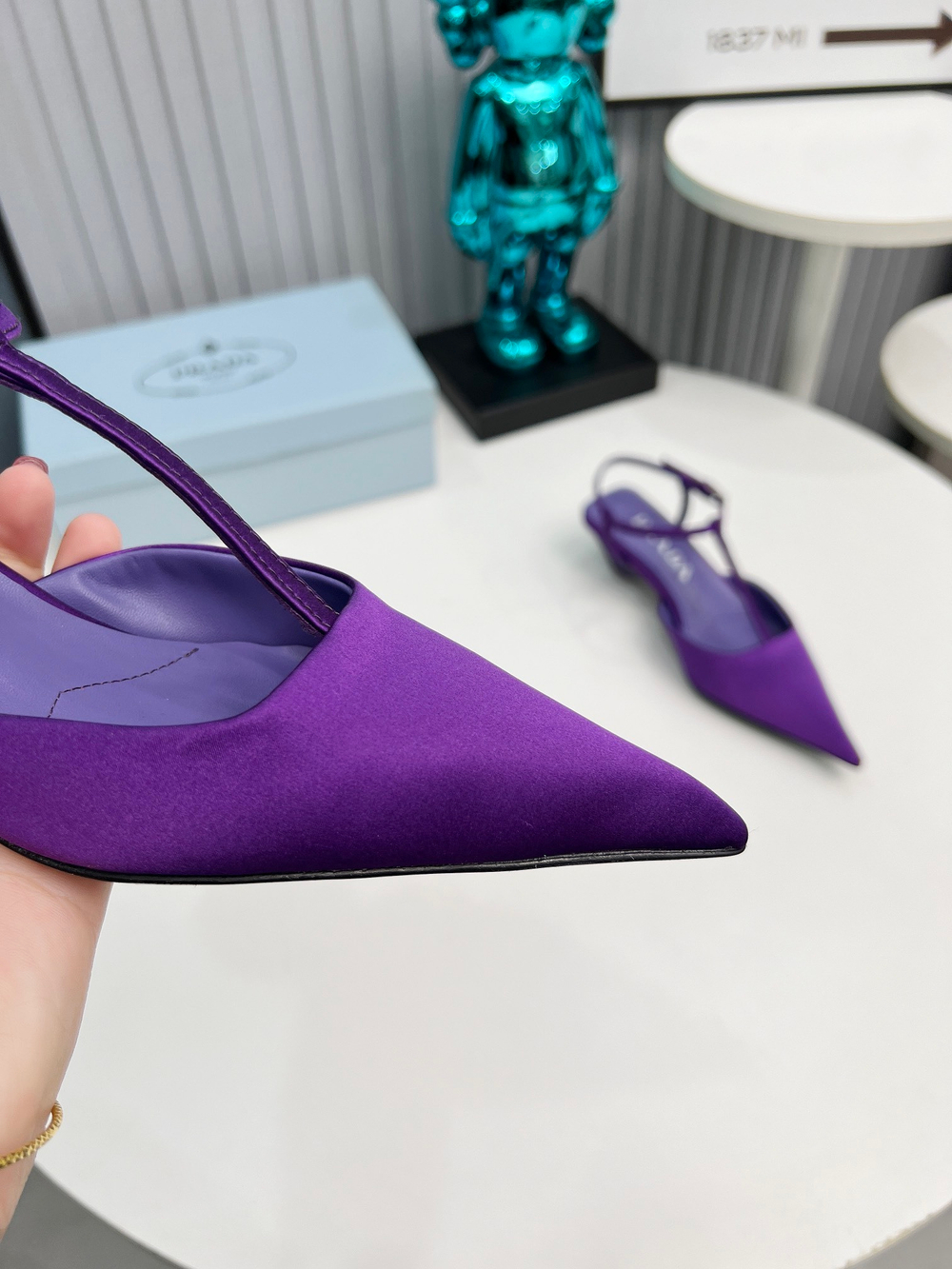 Prada Satin Slingback Pumps