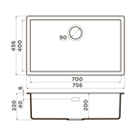 кухонная мойка Omoikiri Yamakawa 75T-Integra-BL Tetogranit/черный