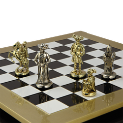 Manopoulos Шахматы бронзовые Рыцари Средневековья