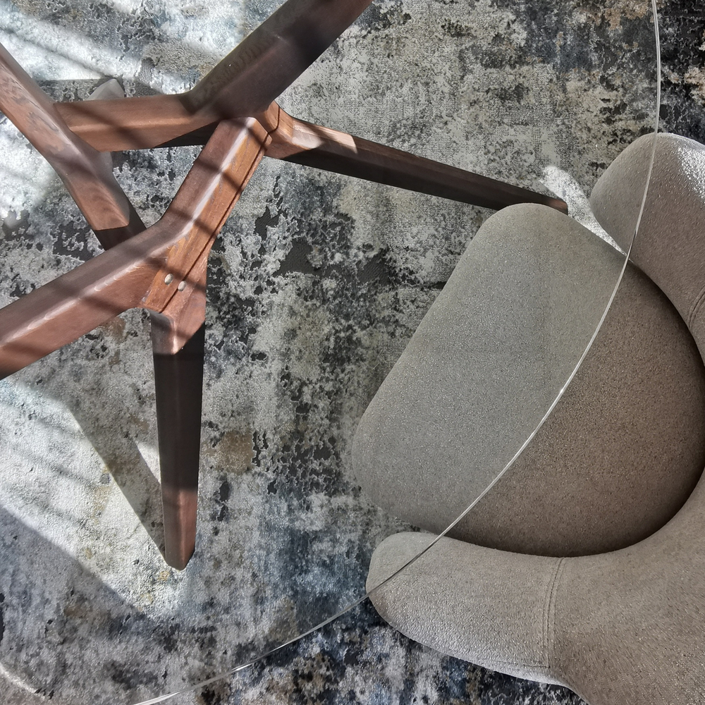 Дизайнерский стол TRIANGLE GLASS chocolate