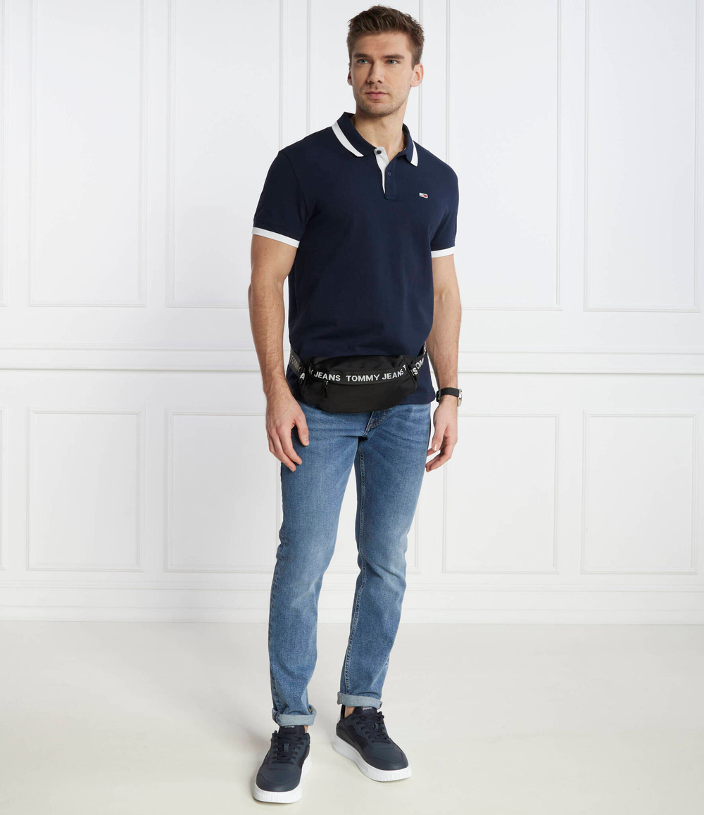 Поло TJM REG SOLID TIPPED Tommy Jeans - темно-синий(DM0DM18313)