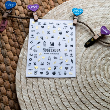 Наклейки NogteModa COMBI METALLIC 023