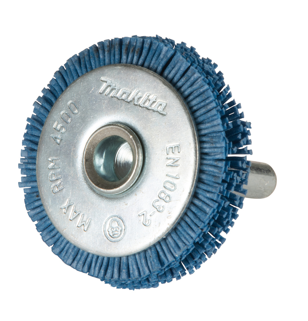 Щетка нейлоновая дисковая (d38 мм, синяя, G240, 6 мм) Makita D-45618 38 мм 240G Дисковая Нейлон Синяя Финишная полировка