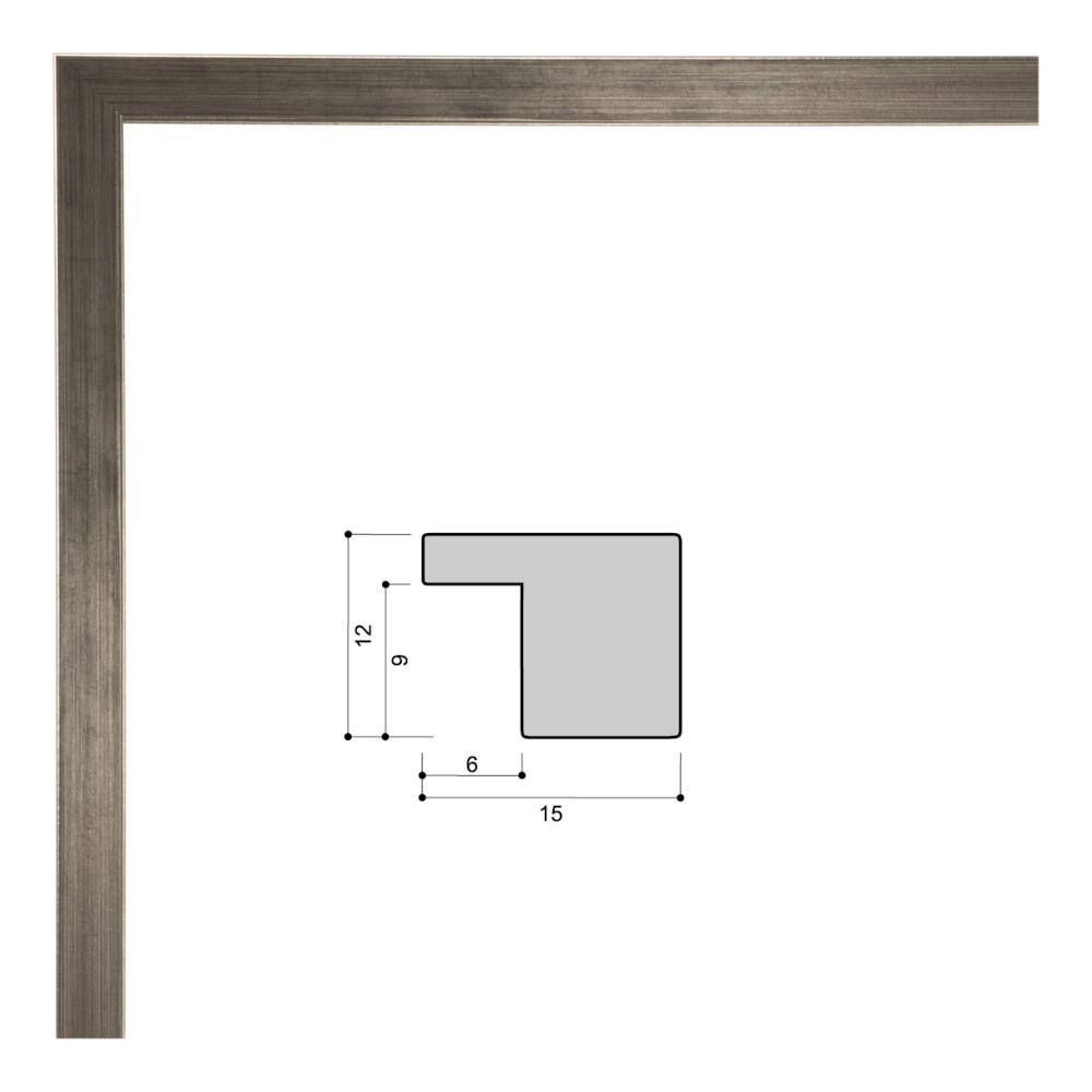 Фоторамка 10х15 см, желтая охра, фактура металл, арт. 1015.747812