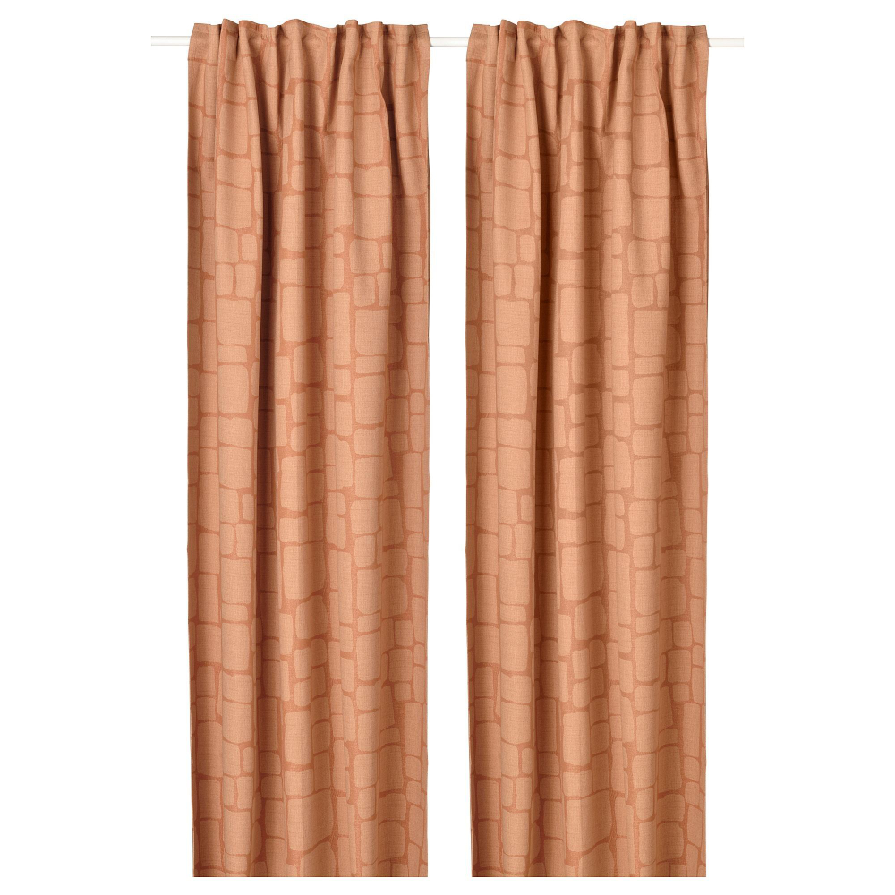 Комплект штор IKEA LONNSTAVMAL, Кирпичный, 145х250 см, 2 шт