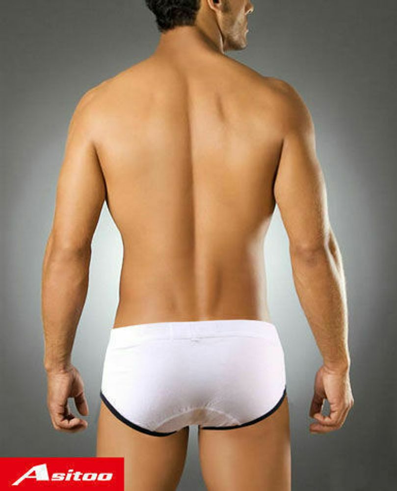 Мужские трусы брифы белые Asitoo 09 Sport Modal Brief AST0018