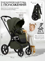 Коляска 4 в 1 Sweet Baby SBL Orso New + автокресло Elegante Plus с базой i-Size ISOFIX DK780 New Dark Green