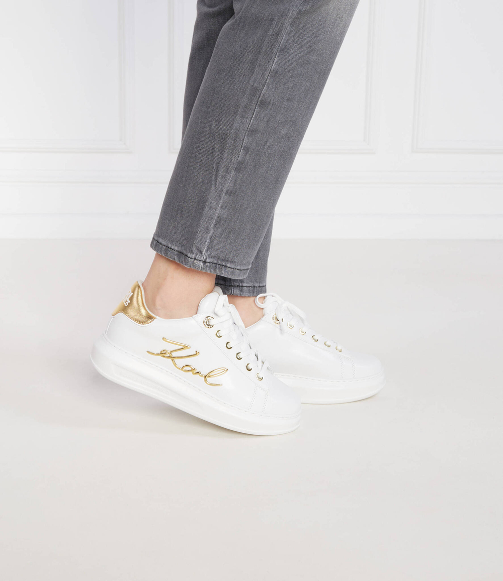 Кожаные кроссовки signia lace Karl Lagerfeld - белый(KL62510A)