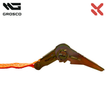 Комплект ремней 1т (2т) / 5м / 25мм (2 шт) стяжных кольцевых GROSCO для крепления груза с храповым механизмом