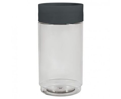 Банка для сыпучих продуктов Asti 1л пластик, черный 221102730/02 IDIland