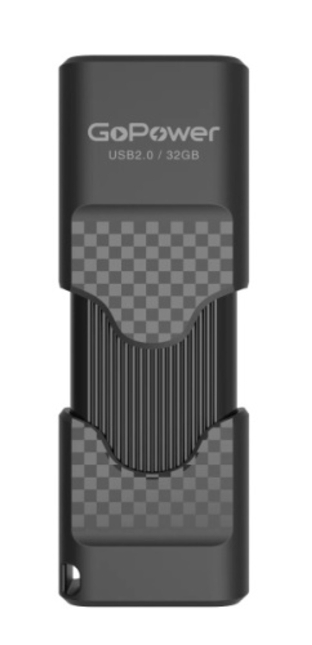 Флеш-накопитель GoPower SLIDER 32GB USB2.0 пластик черный матовый