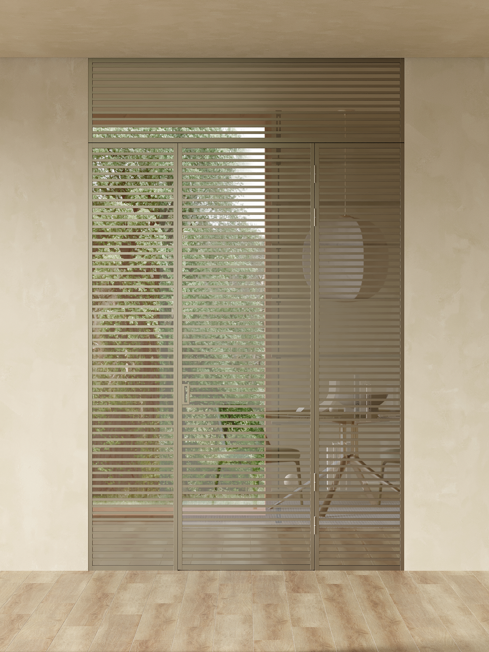 Распашная алюминиевая перегородка Minoli 15