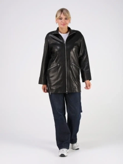 Кожаная куртка демисезонная длинная