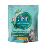 Сухой корм Purina ONE Природа Здоровья для взрослых кошек с курицей и спирулиной 680 г
