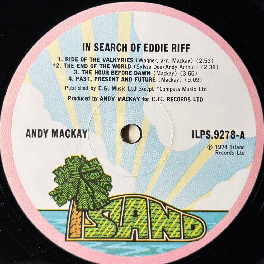 Виниловая пластинка Andy Mackay - In Search Of Eddie Riff LP