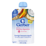 Gerber, Фруктовое пюре, йогурт и цельнозерновые, от 12 месяцев, манго, банан и яблоко, 99 г (3,5 унции)
