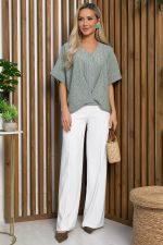 Блуза Свобода мысли (зеленая) Б13833-7М LT Collection