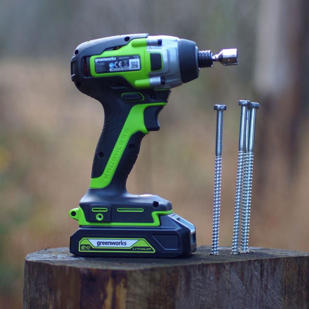 Аккумуляторный ударный винтоверт Greenworks GD24ID3,3802807, 24v, без АКБ и ЗУ