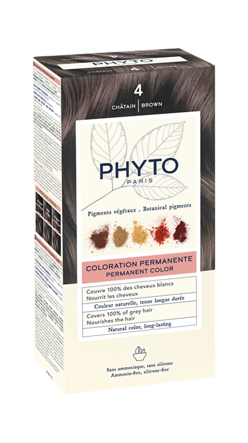 PHYTOSOLBA ФИТО крем-краска для волос тон 4 Шатен Phyto Phytocolor 4 CHÂTAIN 50/50/12