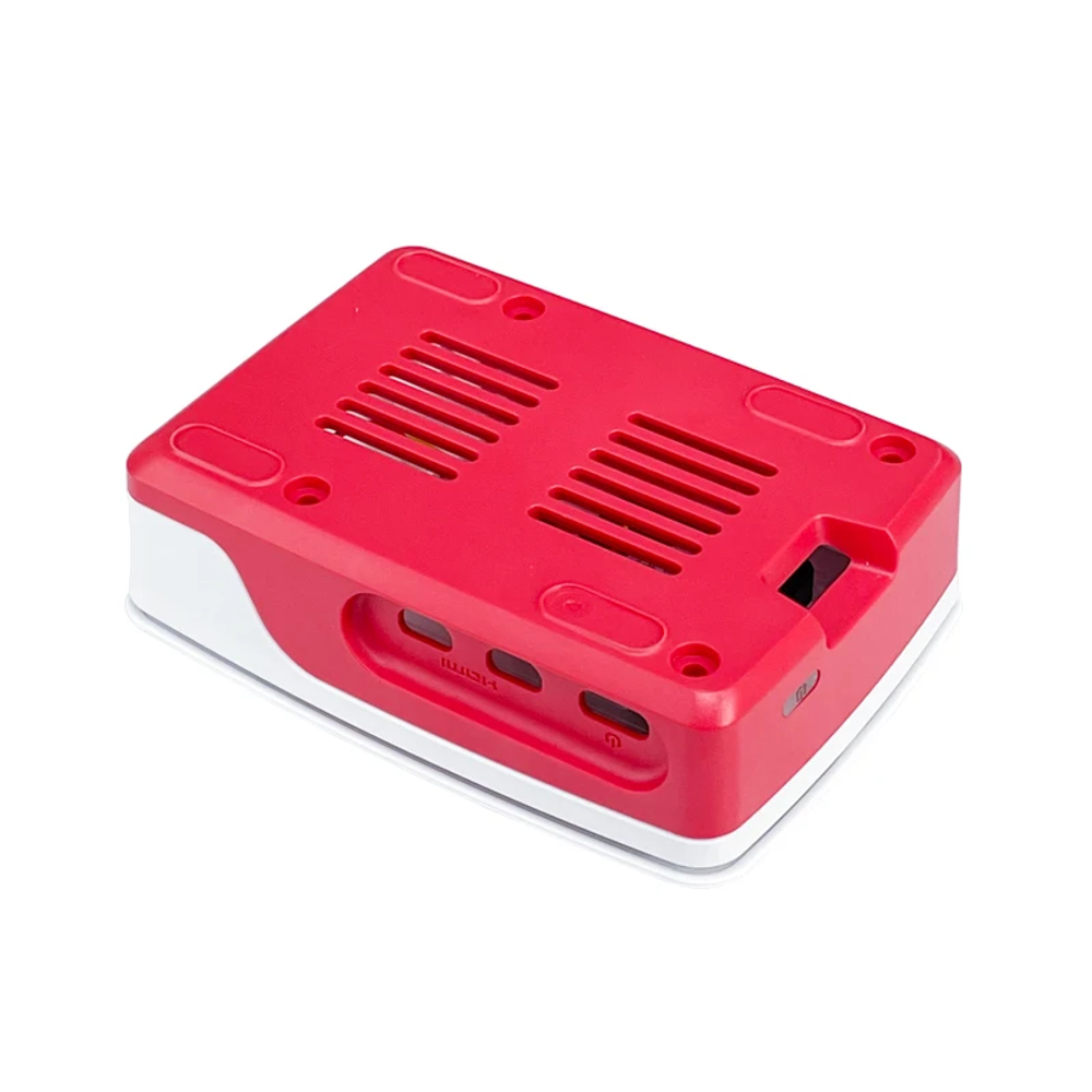 Красный корпус для Raspberry Pi 5 с вентилятором