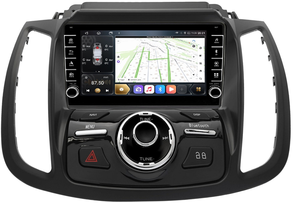 Магнитола для Ford Kuga 2 2012-2019 (для SYNC) - Carmedia SF-9203-4 (кнопки и крутилки), Android 12, TS10, CarPlay, 4G SIM-слот