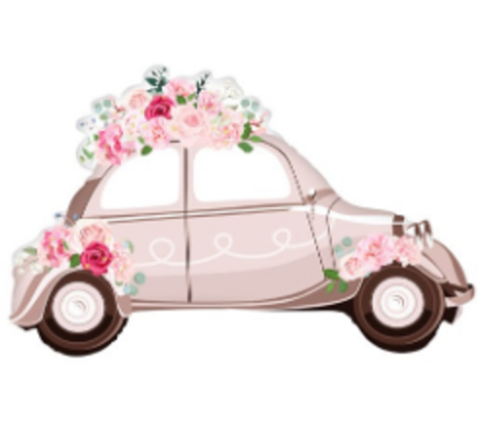 К Фигура свадебный автомобиль 50*38 см.