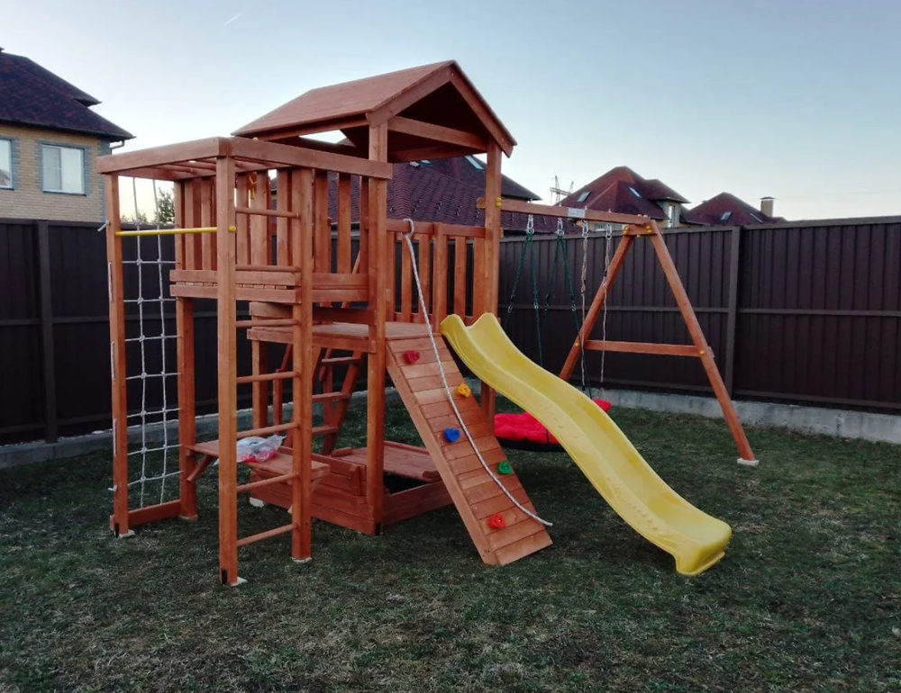 Игровая площадка Савушка Мастер 3 (4 сезона) - развитие, спорт и зимний скат