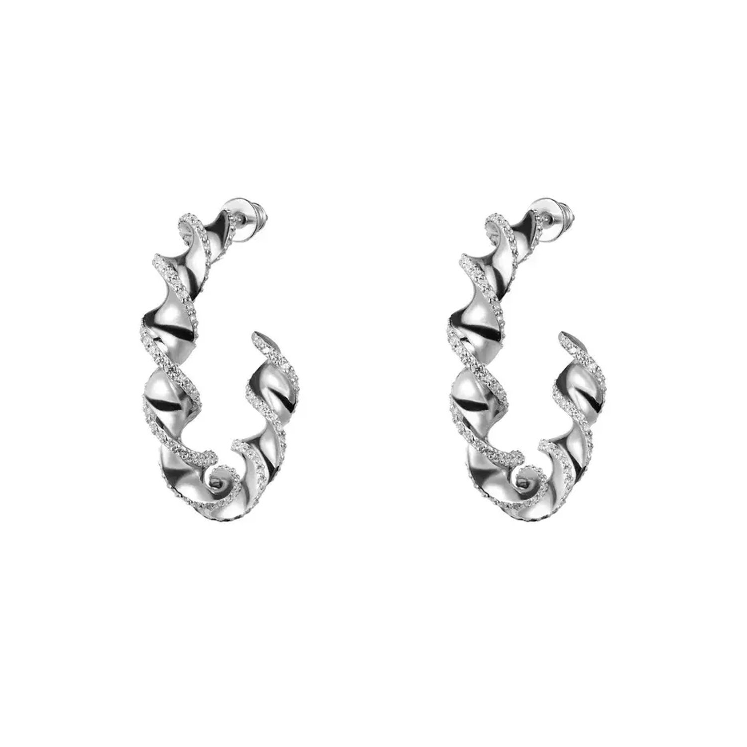 Серьги Shiny Pasta Earrings - Silver