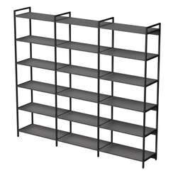 10СВТ.6.800 Стеллаж высокий тройной 6 полок, широкий (2360*400*2080)