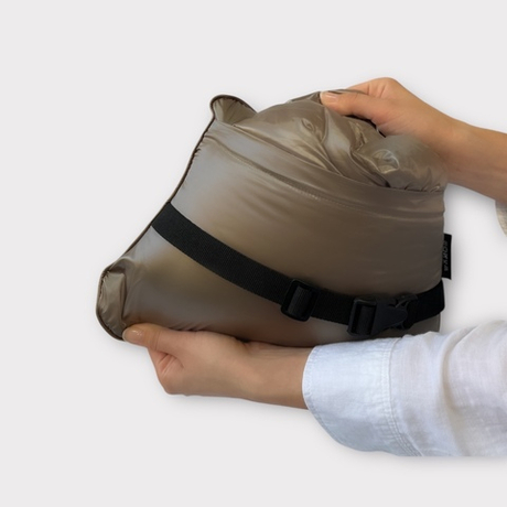 Дорожный плед-пончо пуховый 130х170 German Grass Travel Cape Plaid Milk Chocolate бежевый