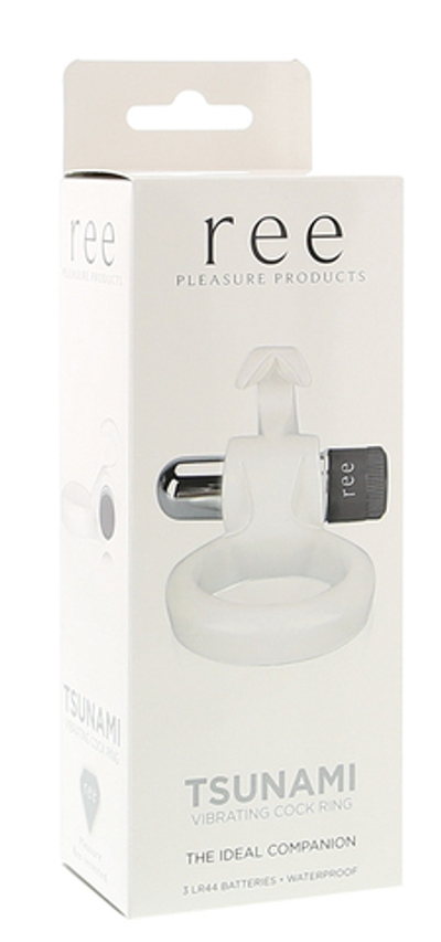 Белое виброкольцо Tsunami