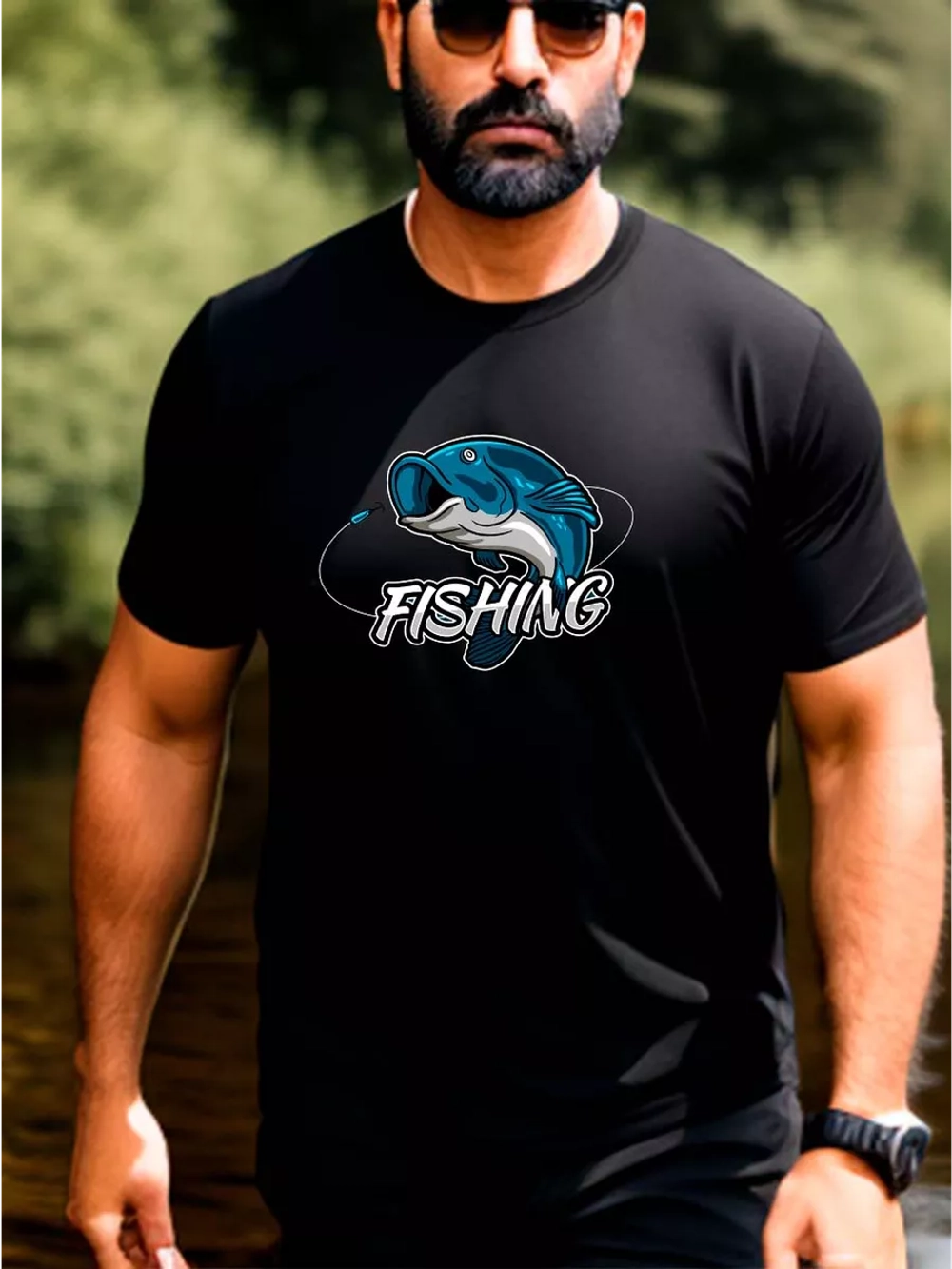 Футболка для рыбака с картинкой
