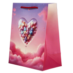 Пакет подарочный «Воздушные сердца» (М) 22,7*18см. (ТМ Хорошо)