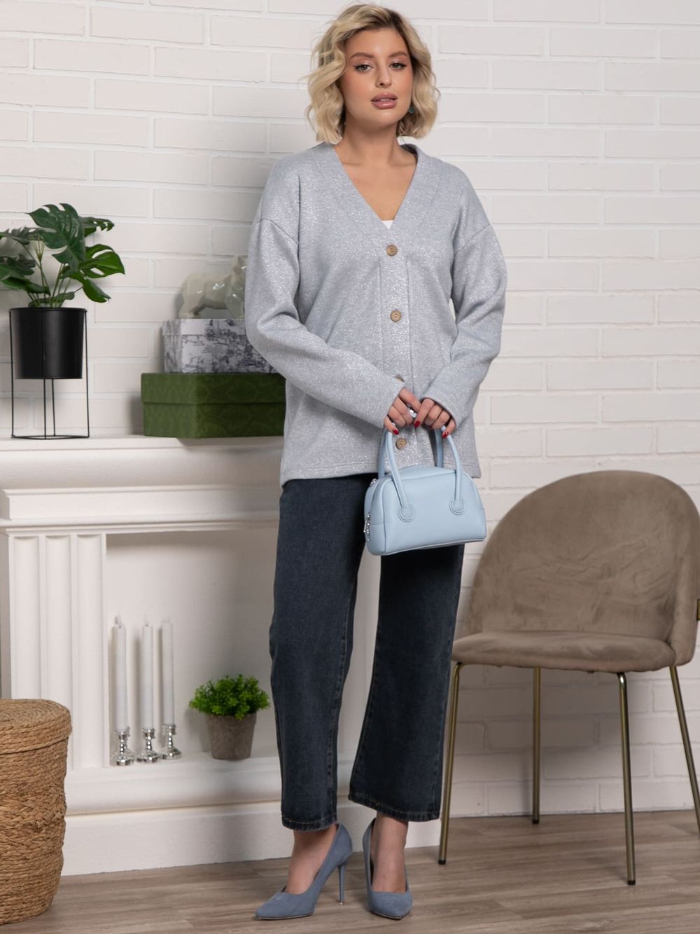 Кардиган Локвуд (голубой) Б15254-45М LT Collection