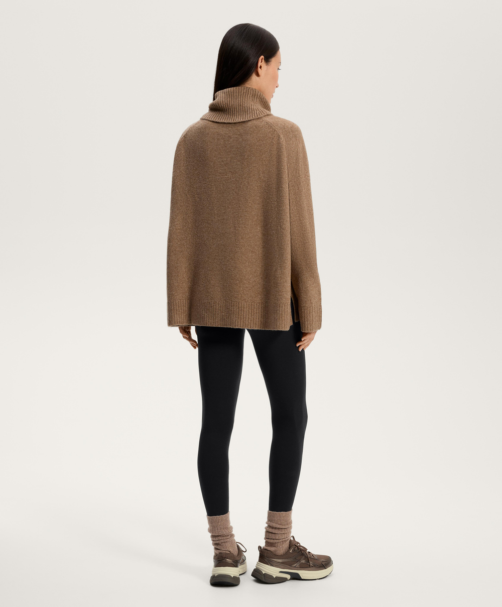 Oysho Трикотажный свитер оверсайз, коричневый меланж