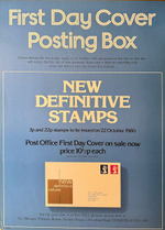 Конверт Первого дня Великобритании от 22 октября 1980 года с двумя марками и спецгашением