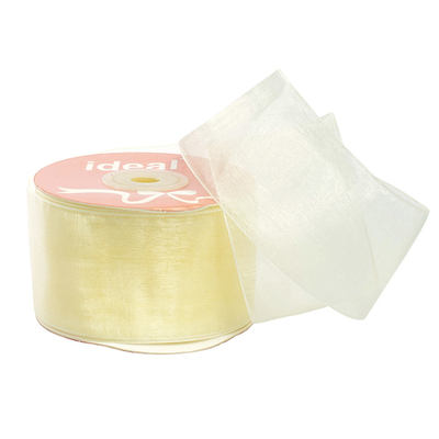 Лента органза, ш. 5 см, айвори