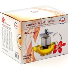 Чайник заварочный стеклянный TimA Каркаде QXA105-10, 1 л