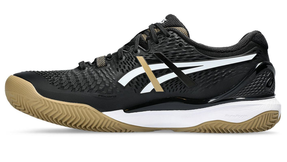 Мужские кроссовки теннисные Asics Gel-Resolution 9 BOSS Clay - black/camel
