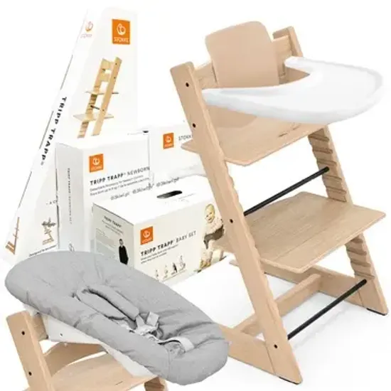 Стульчик для кормления STOKKE Tripp Trapp комплект 4 в 1 (Natural Oak)