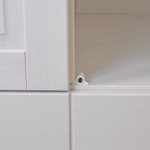 Шкаф для одежды Боцен из сосны с зеркалом, 3 двери 2 ящика, 155х62х222, с 2-мя штангами и полками, белый воск