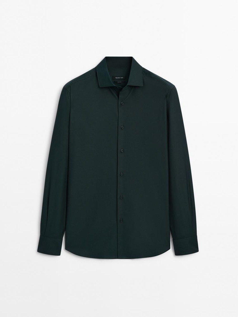 Massimo Dutti Рубашка из 100% хлопка, зеленый