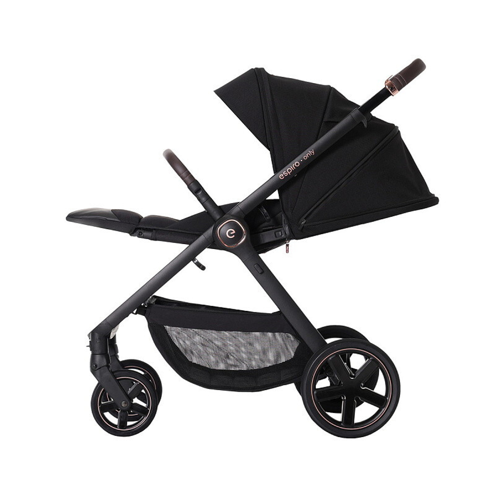 Детская коляска 3 в 1 Espiro Only 2025 и автокресло Pi Graphite 410 stylish black / Графитовый (Graphite 117)