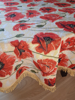 Гобеленовая скатерть Маки D 200 см