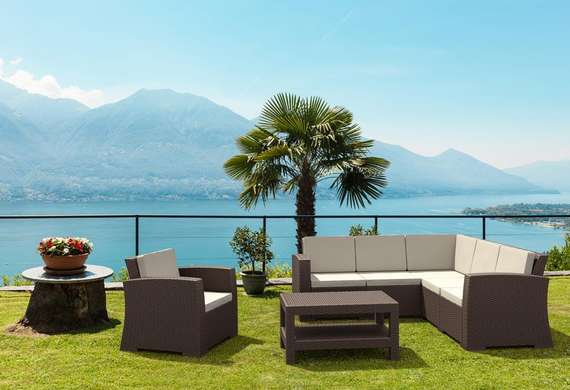 Уличное кресло Monaco Lounge, коричневое