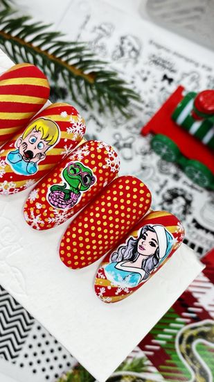 Пластина для стемпинга Enigma Stamping №028 Новогодняя (большая)