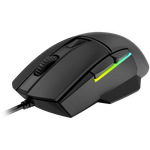 LORGAR Jetter 357, gaming mouse, Optical Gaming Mouse with 6 programmable buttons, Pixart ATG4090 sensor, DPI can be up to 8000, 30 million times key life, 1.8m PVC USB cable, Matt UV coating and RGB lights with 4 LED flowing mode, size:124.90*71.65*41.36mm, 115g