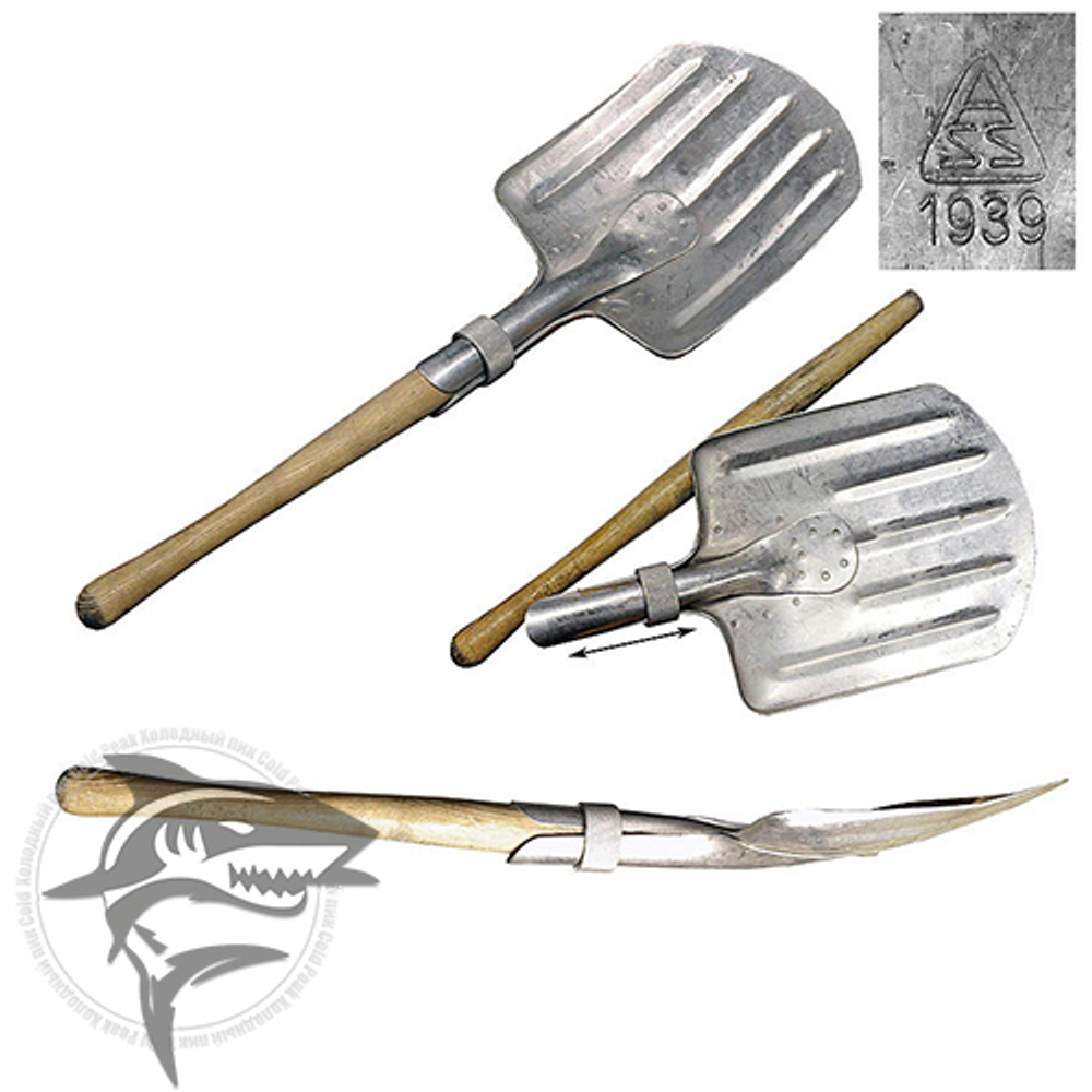 Лопата Горная Лавинная разборная, алюминиевая, клеймо “1939 SAS” ОРИГИНАЛ Швейцария