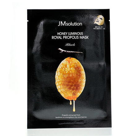JMSOLUTION - МАСКА ТКАНЕВАЯ ДЛЯ ЛИЦА ВОССТАНАВЛИВАЮЩАЯ С ПРОПОЛИСОМ HONEY LUMINOUS ROYAL PROPOLIS MASK, 30 МЛ
