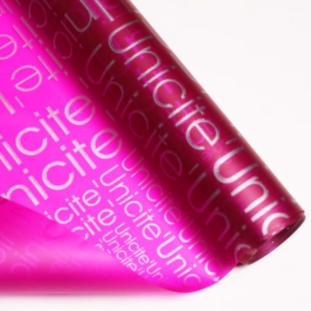 Пленка пудровая Буквы СЕРЕБРО/ФУКСИЯ (10м)